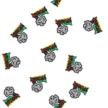 Wildfire fire vector seamless pattern 스톡 일러스트