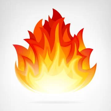 Wildfire flame isolated vector element illustration Stockillustratie