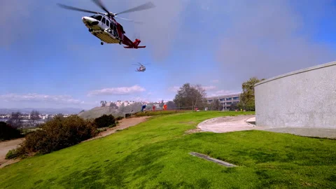 Wildfire Helispot Operations Stockbeeldmateriaal 153380259
