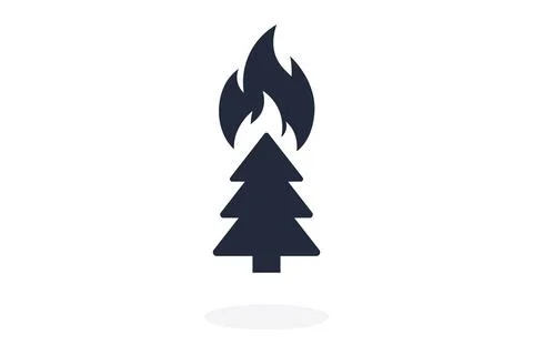 Wildfire icon. Vector illustration. Flat style element. Illustrazione stock