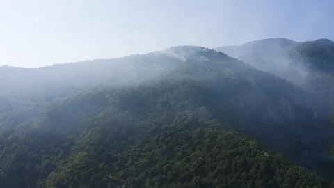 Wildfire in the mountain Stock Footage 289011947