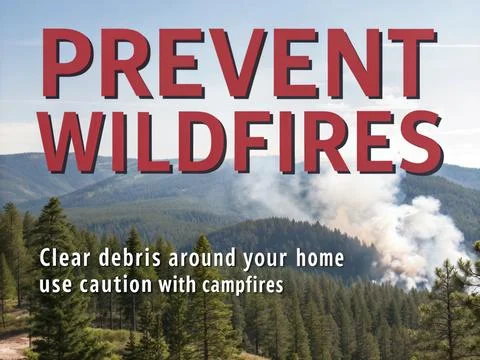 Wildfire Prevention Poster vector illustration Stock Illustration