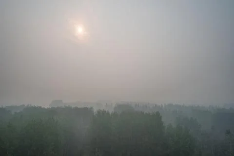 Wildfire smoke Stock Photos