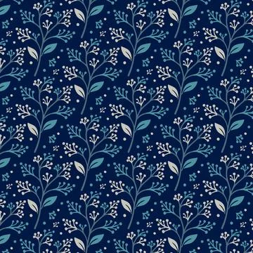 Wildflower and botanical seamless pattern for digital print fashion textiles Stock Illustration