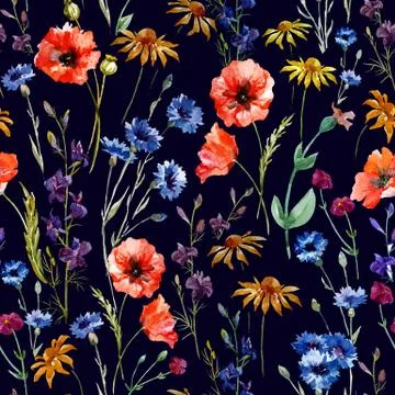 Wildflowers Stock Illustration