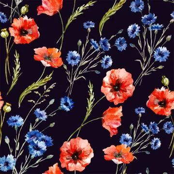 Wildflowers Stock Illustration