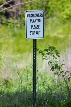 Wildflowers warning Stock Photos