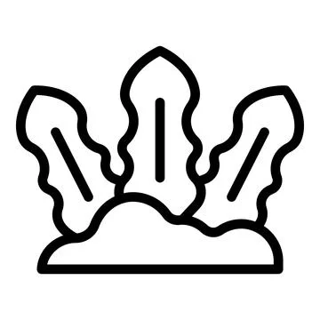 Wildlife algae icon outline vector. Organic reef Illustrazione stock