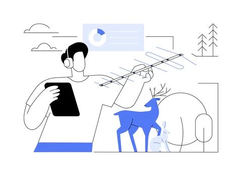 Wildlife conservation data abstract concept vector illustration. Stock Illustration