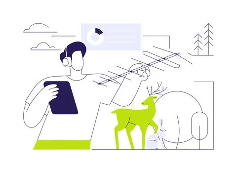 Wildlife conservation data abstract concept vector illustration. Stock Illustration