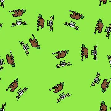 Wildlife conservation drone vector seamless pattern Ilustración de archivo