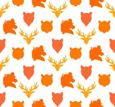 Wildlife seamless pattern 스톡 일러스트