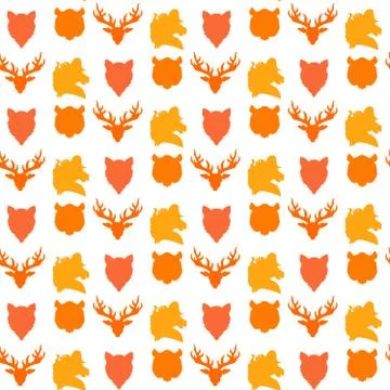 Wildlife seamless pattern 스톡 일러스트
