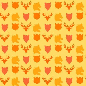 Wildlife seamless pattern 스톡 일러스트