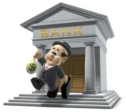 Wilfred gets a loan Stock Illustration