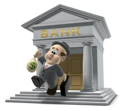 Wilfred gets a loan Stock Illustration