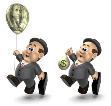 Wilfred gets paid Stock Illustration