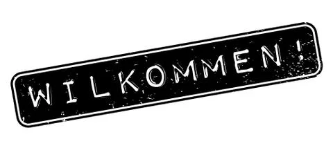Wilkommen rubber stamp Stock Illustration