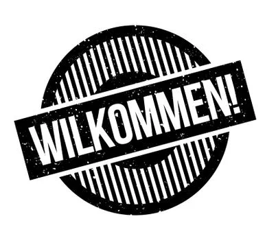 Wilkommen rubber stamp Stock Illustration