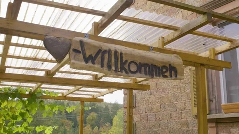 Wilkommen Sign  Vídeos de archivo 124651764