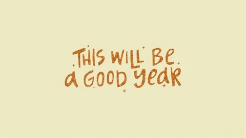 This will be a good year - animated gold colored glittering quote. Stock Footage 203914604