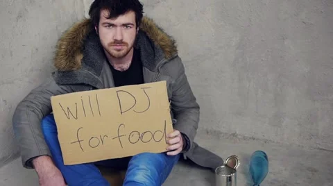 Will dj for food 库存影片 20496553