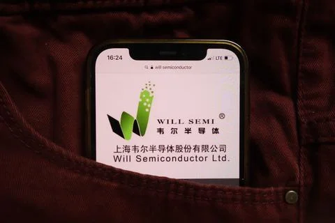 Will Semiconductor Ltd logo on mobile phone Stock Photos