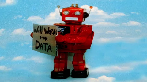 Will work for data 1 스톡 동영상 346734543