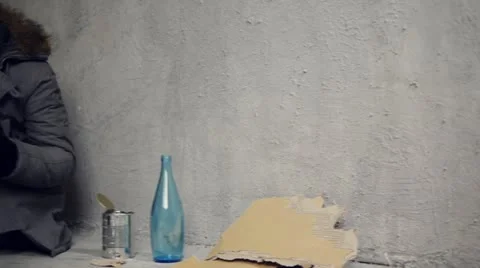 Will work for food Stock Footage 20496750