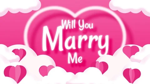 Will you marry me animated invitation to marry marry you romantic love and .. Stock Footage 260453136
