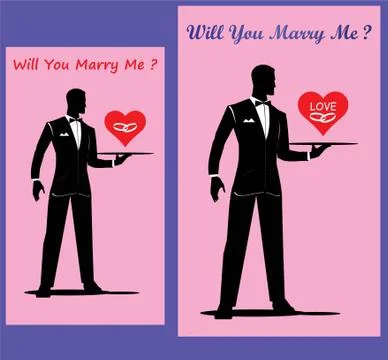 Will you marry me ? Stock Illustration