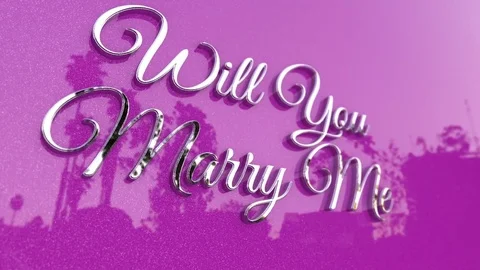 Will you Marry Me Title Stock Footage 81426381