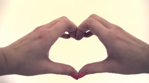 Will you marry me, written on female hands, heartshaped marriage proposal Stock Footage 47749042