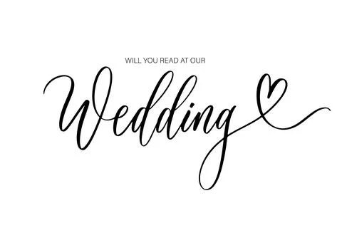 Will you read at our Wedding. Bridesmaid Ask Card, wedding invitation, Brides Stock Illustration