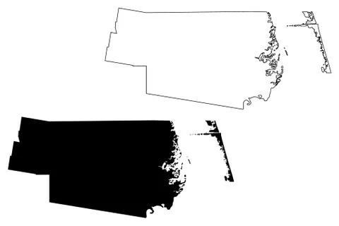 Willacy County, Texas (Counties in Texas, United States of America,USA, U.S., Stock Illustration
