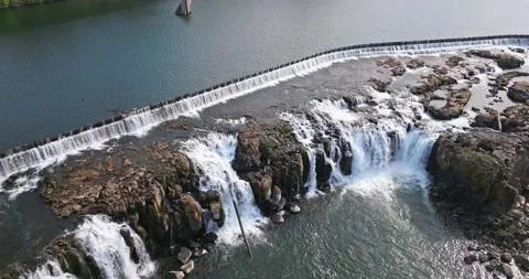 Willamette Falls Oregon City Oregon. Stock Footage 214630010