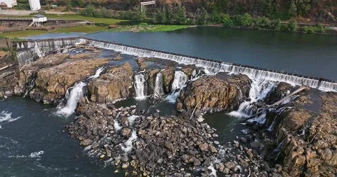 Willamette Falls Oregon City Oregon. Stock Footage 214636005