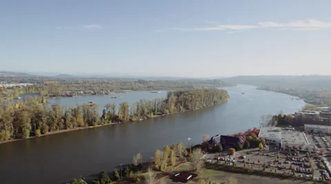 Willamette River from Above Video stock 34371204