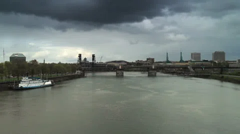 Willamette River Stock Footage 24845373
