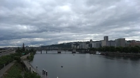 Willamette River Portland Stock Footage