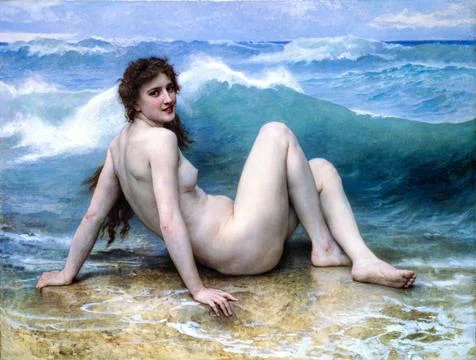William-Adolphe Bouguereau The Wave Stock Illustration
