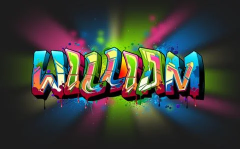 William graffiti name design Stock Illustration