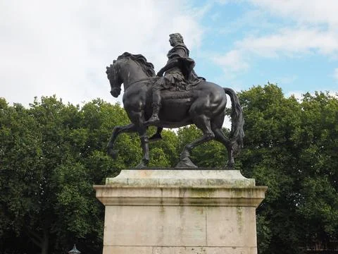 William III statue in Queen Square in Bristol Stock Photos