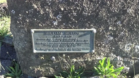 William Molloy's memorial plaque on Easter Island Stock Footage 162813523