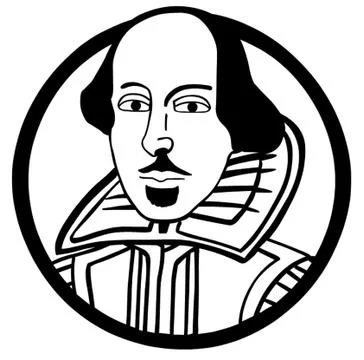 William Shakespeare Stock Illustration