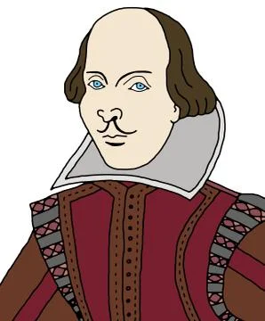 William Shakespeare Stock Illustration