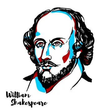 William Shakespeare Stock Illustration