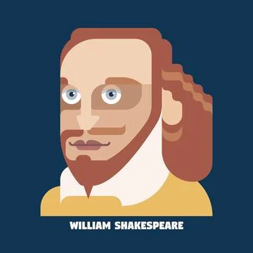 William Shakespeare Portrait Stock Illustration