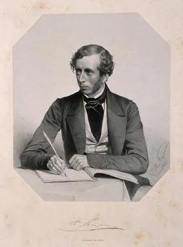 William Thompson. Lithograph by T. H. Maguire, 1849. Stock Illustration