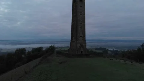 The William Tyndale Monument 4k drone footage Stock Footage 137450341